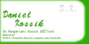 daniel kossik business card